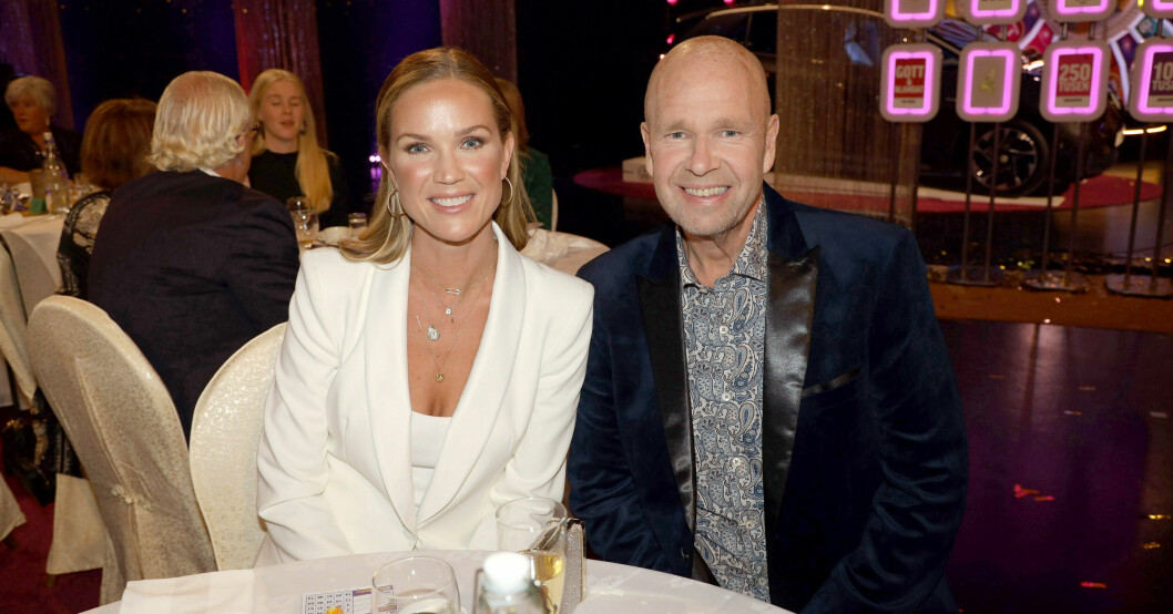 Marie Serneholt och Lasse Kronér på Bingolottos 30-årsjubileum. Marie Serneholt och Lasse Kronér