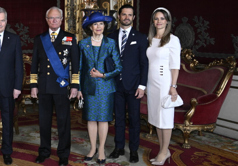 Sofia var elegant i helvitt vid Finlands statsbesök. Prinsessan Sofia