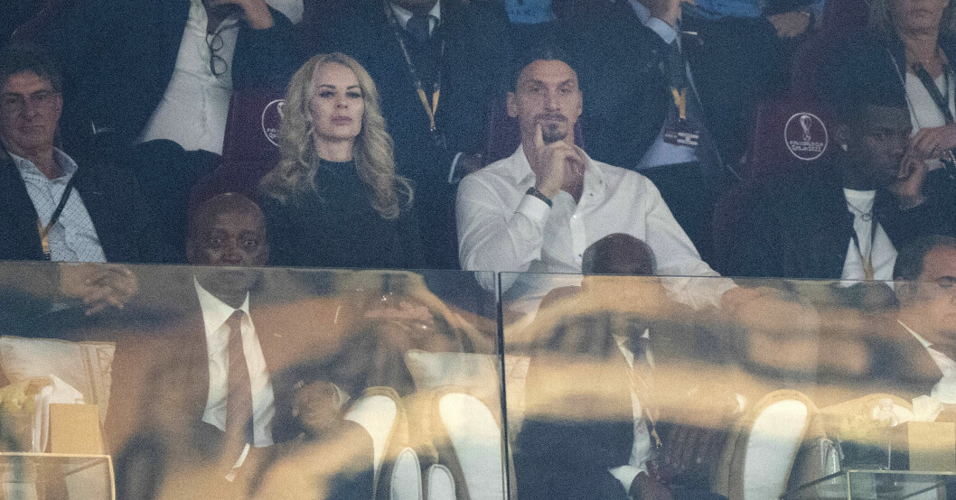 Helena Seger och Zlatan Ibrahimovic i Qatar