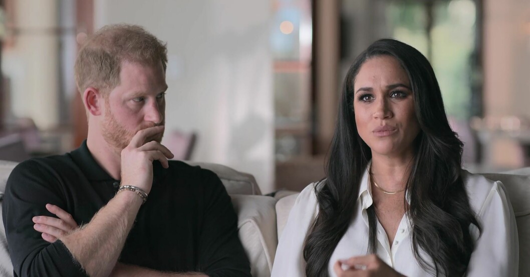 Prins Harry och Meghan Markle i Netflix-dokumentären Harry & Meghan. Prins Harry och Meghan Markle