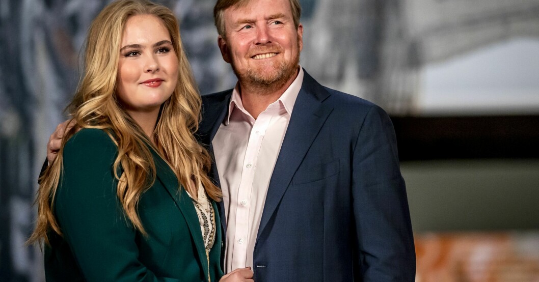 Catharina-Amalia och kung Willem-Alexander. Catharina-Amalia och kung Willem-Alexander