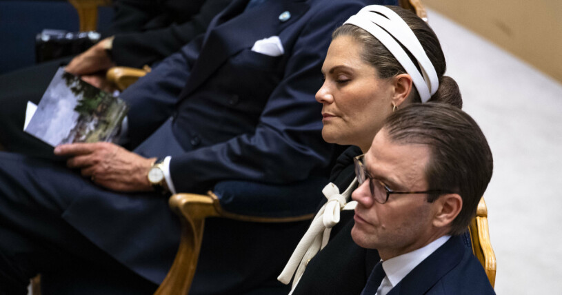 Riksmötets öppnande 2019, något dåsigare än i år. Kronprinsessan Victoria och prins Daniel