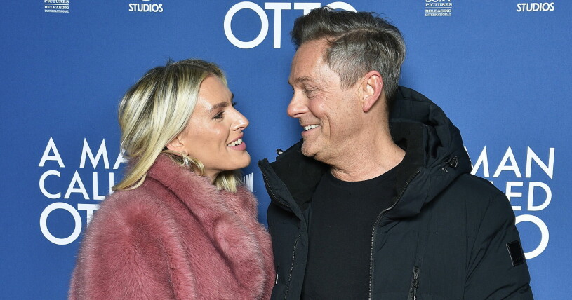 Niclas Wahlgren,Rebecca Hjelt Vimmel på galapremiären av filmen "A Man Called Otto" på Rigoletto. Stockholm 2022