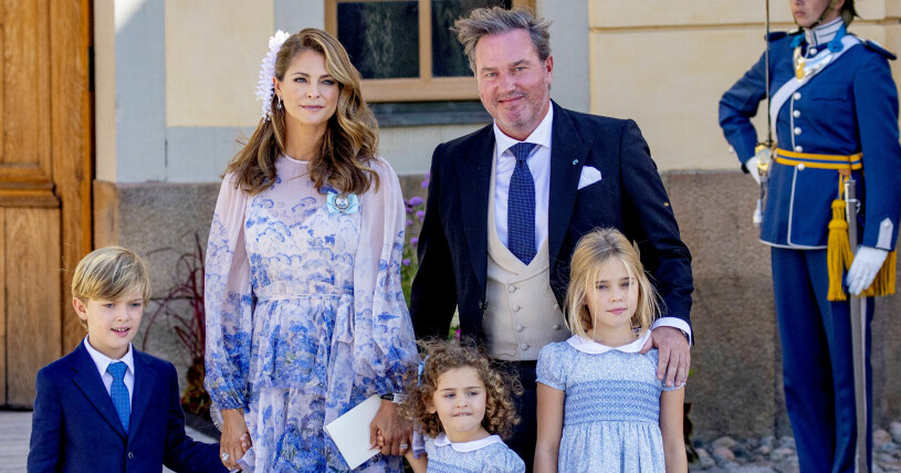 Prins Nicolas, prinsessan Madeleine, Chris O'Neill, prinsessan Adrienne och prinsessan Leonore