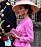 Drottning Letizia i rosa dräkt på kung Charles kröning