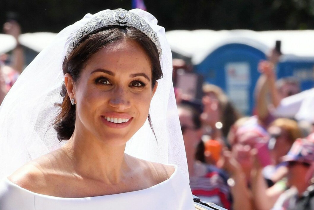 Meghan, under bröllopet med Harry, den 19 maj 2018. Meghan