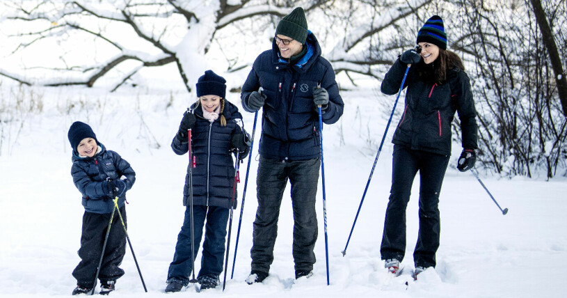Kronprinsessfamiljen åker inte bara längdskidor hemma i Sverige – de åker också gärna till Alperna för att åka slalom.