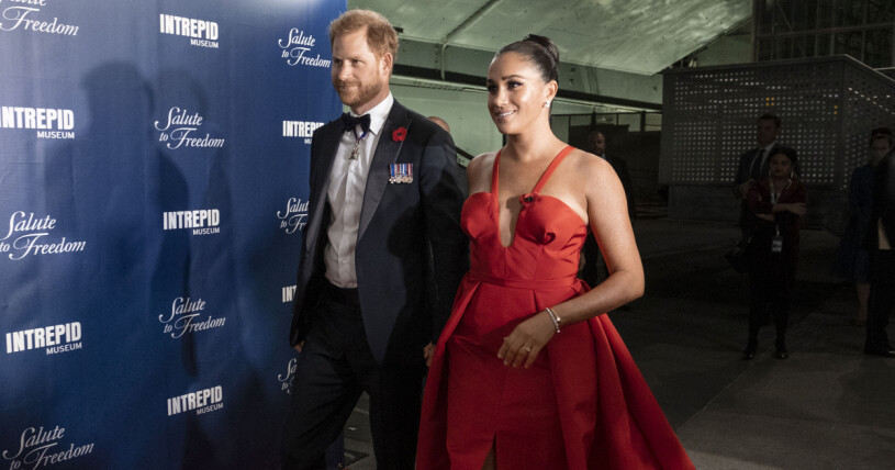 Harry och Meghan på gala 2021. Prins Harry och Meghan Markle på gala 2021.