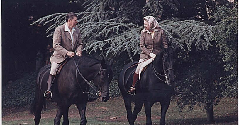Ronald Reagan och drottning Elizabeth