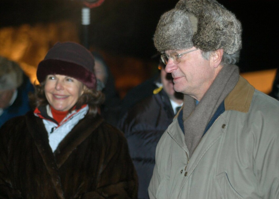 Kungen och drottningen på Jokkmokks marknad 2005.