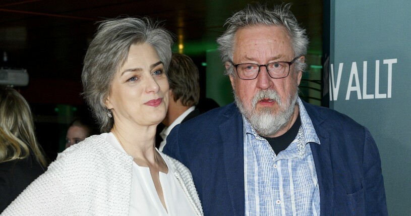 Leif GW Persson med sin nuvarande hustru Kim.