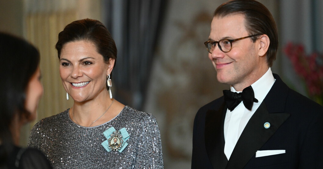 Kronprinsessan Victoria och prins Daniel strålade på riksdagssupén. Kronprinsessan Victoria och prins Daniel