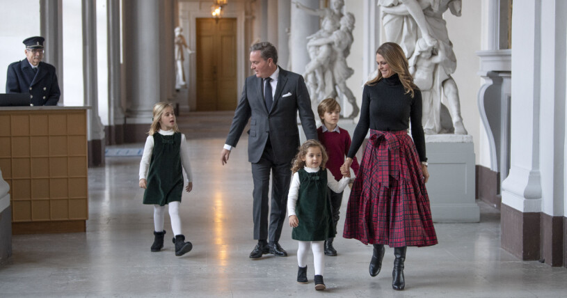 Prinsessan Madeleine, Chris O'Neill, Prinsessan Leonore, Prinsessan Adrienne och prins Nicolas