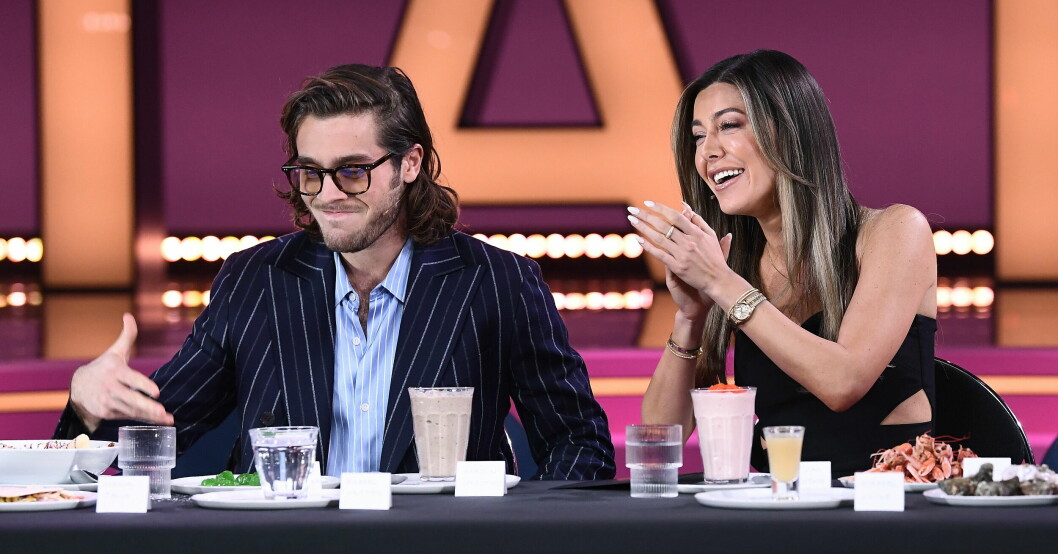 Benjamin Ingrosso och Bianca ingrosso under inspelningen av talkshowen Bianca. Benjamin Ingrosso och Bianca ingrosso under inspelningen av talkshowen Bianca