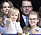 Prins Gabriel prinsessan Sofia prins Daniel och prinsessan Estelle på kungens födelsedag 2022