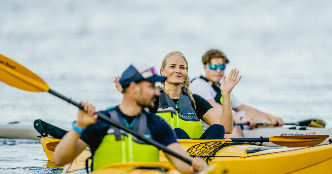 Humöret var det inget fel på! prins haakon prinsessan mette-marit
