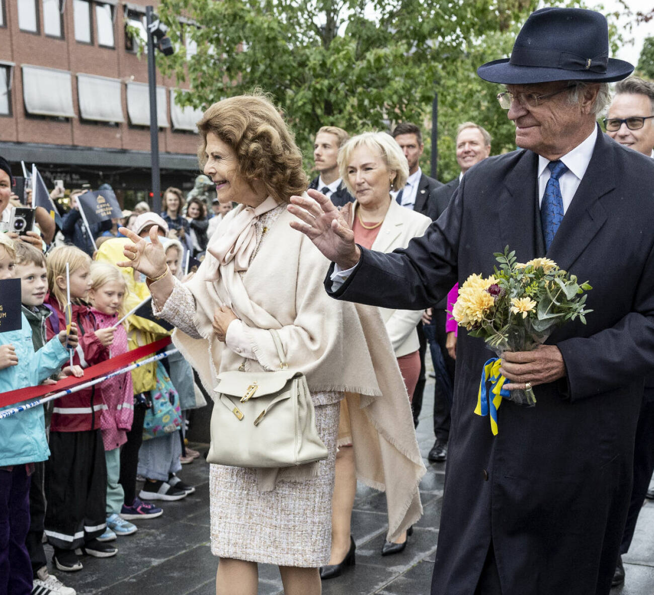 Kungen och drottning Silvia på jubileumsbesök i Umeå i Västerbotten