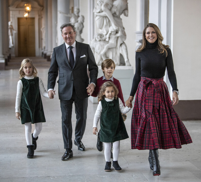 Prinsessan Madeleine Chris O’Neill Leonore Adrienne Nicolas slottets julgranar 2021