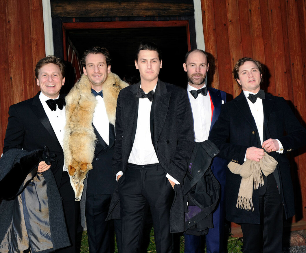 Redo för bröllopsfest! Ludwig Andreen, Carl von Sivers, Mathias Berg och Christian Mörner. Ludwig Andreen, Carl von Sivers, Mathias Berg och Christian Mörner