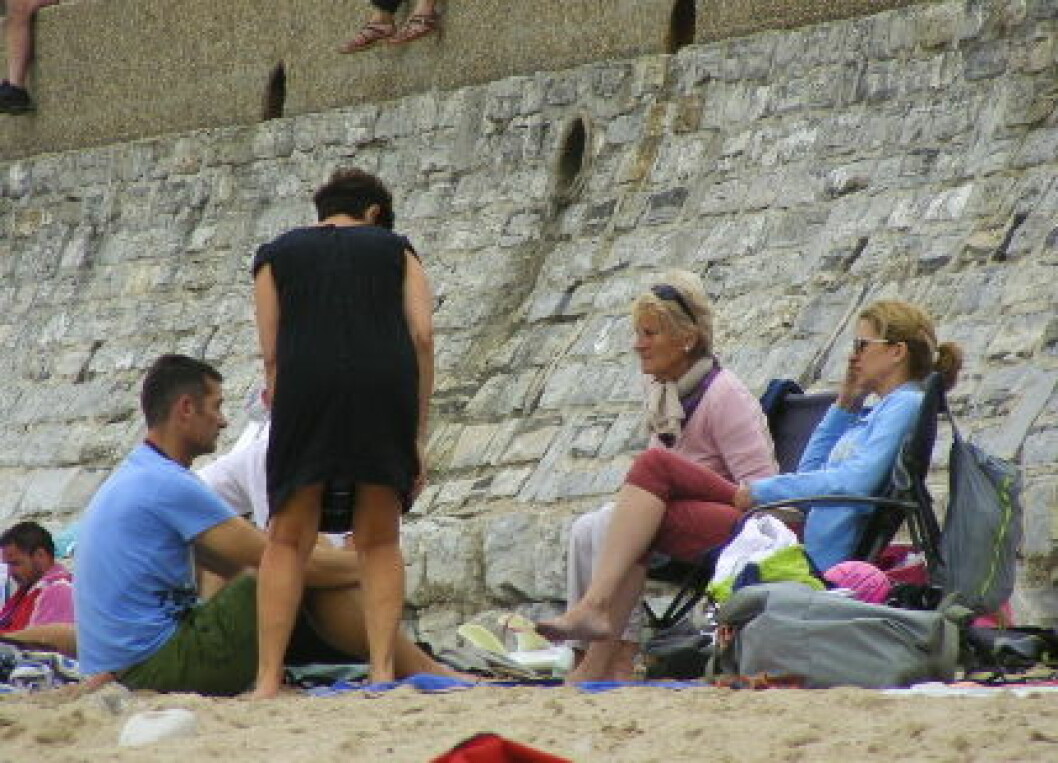 Infanta Cristina y Urdangarin en la playa con sus hijos