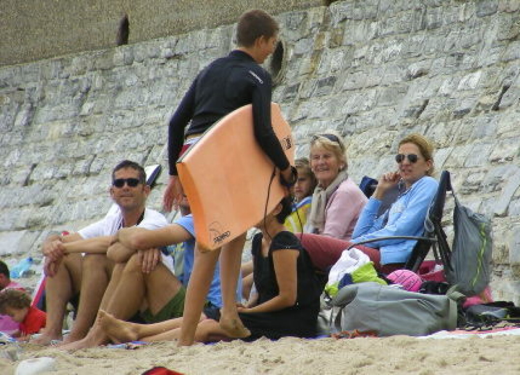 Infanta Cristina y Urdangarin en la playa con sus hijos