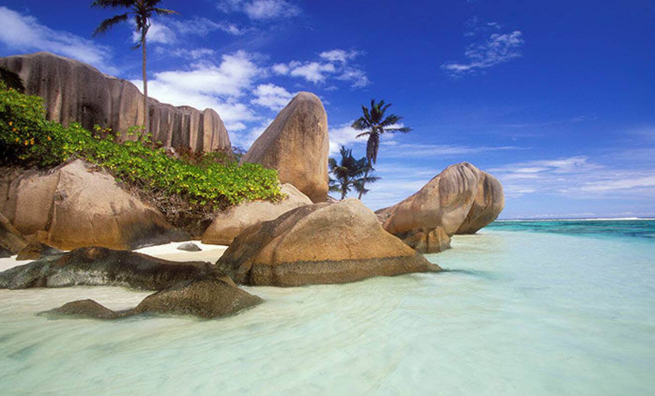 Seychellerna där kungaparet var på semester våren 2023