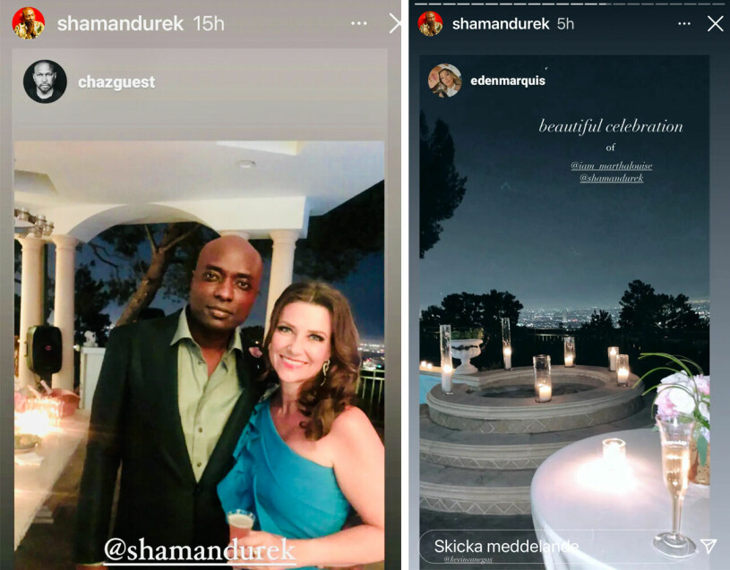 Bilderna avslöjar att Shaman Durek har en magnifik utsikt ut över Beverly Hills. Shaman Durek Prinsessan Märtha Louise hem Beverly Hills