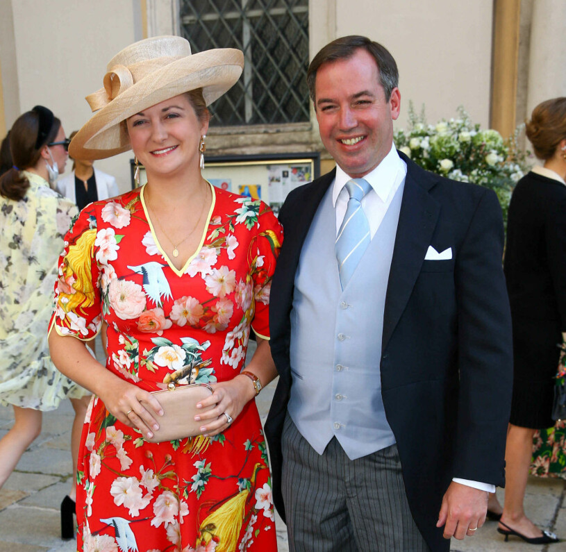 Prins Guillaume och prinsessan Stephanie av Luxemburg. Prins Guillaume Prinsessan Stephanie bröllop Maria-Annunciata