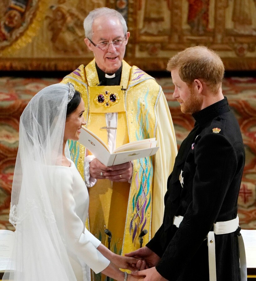 Det riktiga bröllopet. I alla fall om vi ska tro ärkebiskopen. Meghan Markle Prins Harry Ärkebiskop Justin Welby