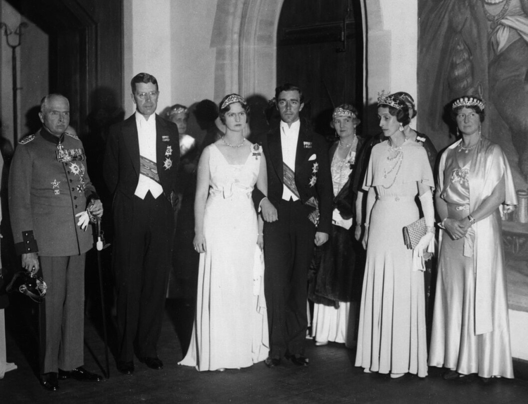 Prinsessan Sibyllas bröllop. Mamma Victoria står längst till höger. prinsessan sibylla