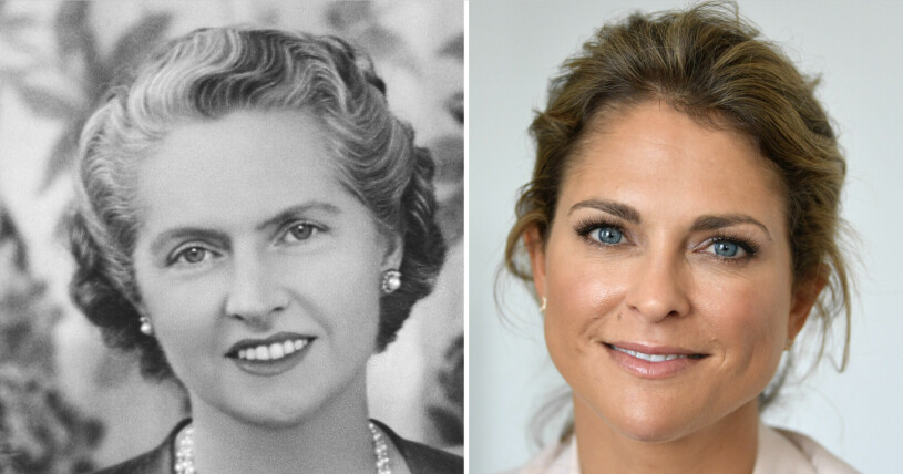 Prinsessan Madeleine är kusligt lik sin farmor, prinsessan Sibylla. Prinsessan Sibylla och barnbarnet prinsessan Madeleine