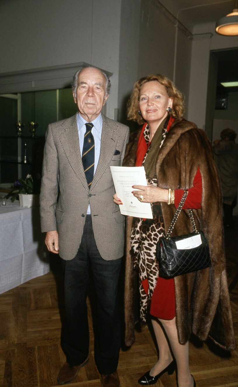 Sigvard & Marianne Bernadotte 1990, på Bukowskis.