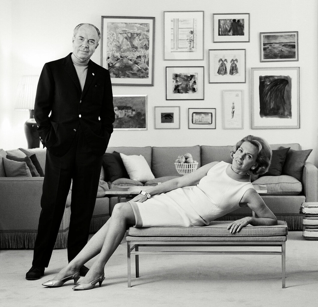 Lennart Nilssons klassiska bild av greveparet i hemmet 1967. Marianne och Sigvard Bernadotte