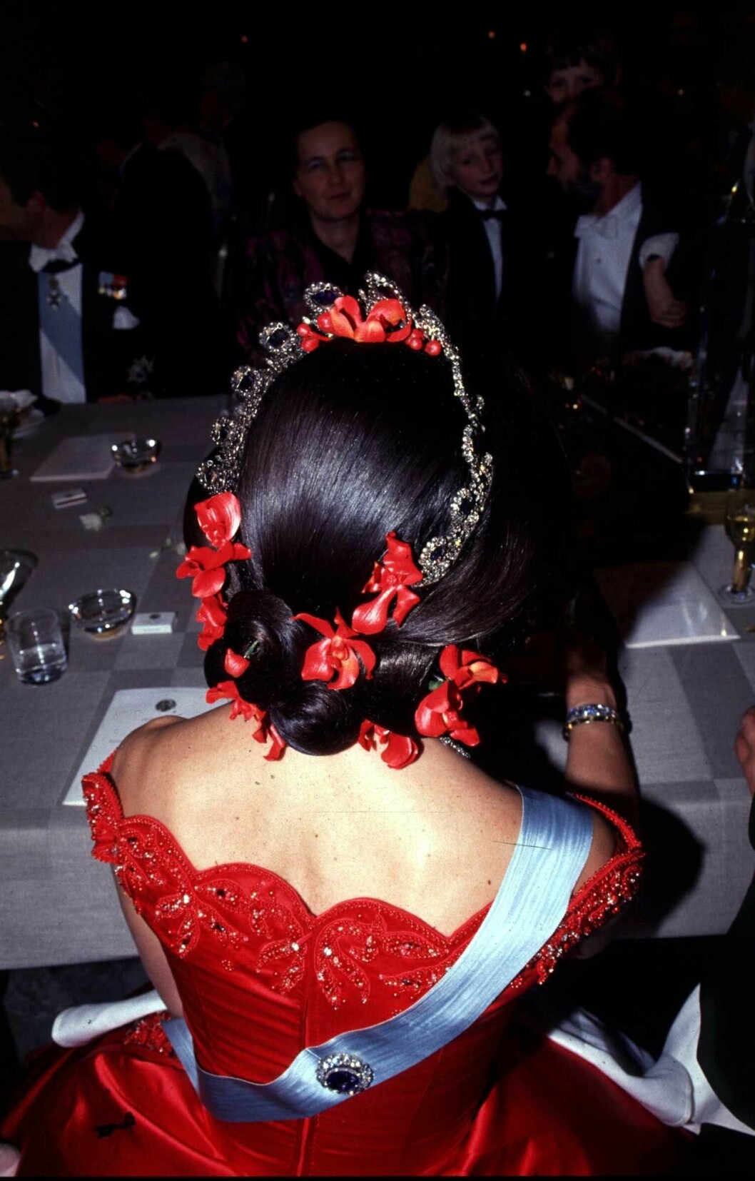 Drottning Silvia vid Nobelfesten 1991. Drottning Silvia Nobel