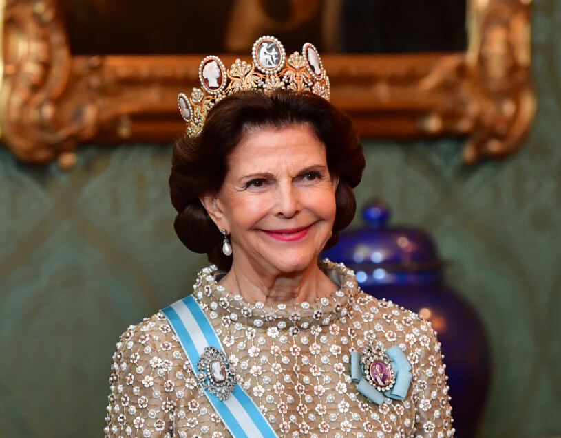 Vackra drottning Silvia! Här i kamédiademet. Drottning Silvia Statsbesök Spanien