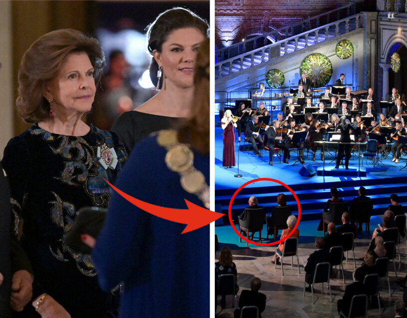 Drottning Silvia Kronprinsessan Victoria Nobel 2021 Blå hallen Stockholms stadshus