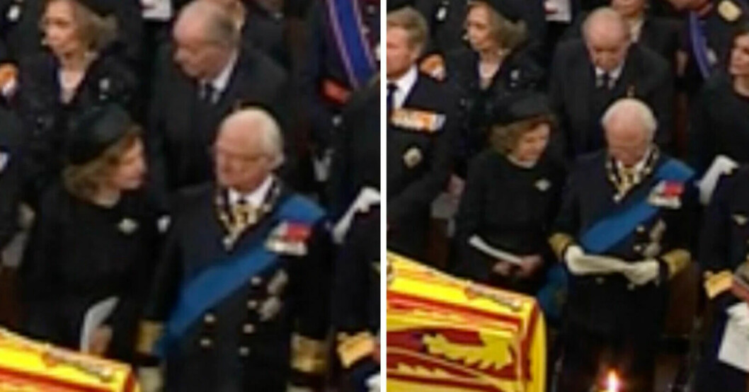 Kungaparet hamnade ofta i fokus under BBC:s sändning på grund av sina centrala platser. Drottning Silvia och kung Carl Gustaf