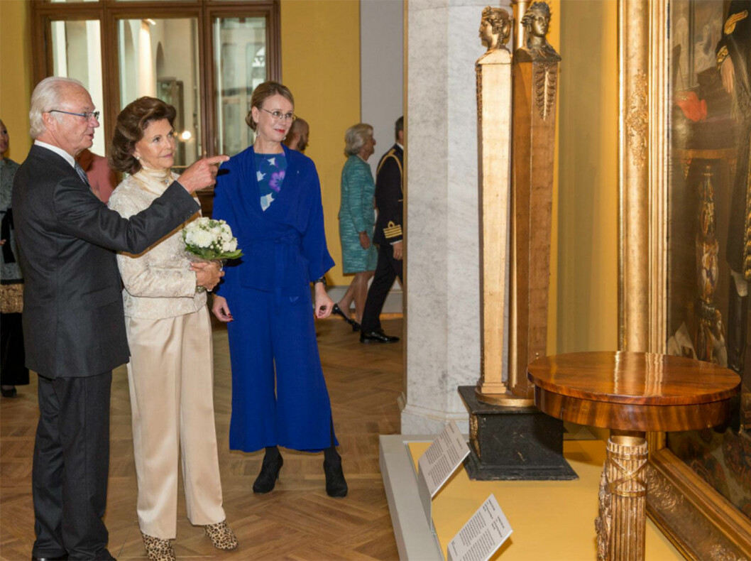 Drottning Silvia på Nationalmuseum.