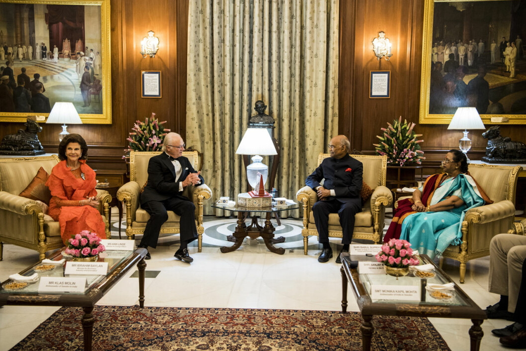 Banketten blev finalen på en lyckad första dag i Indien. drottning silvia indien