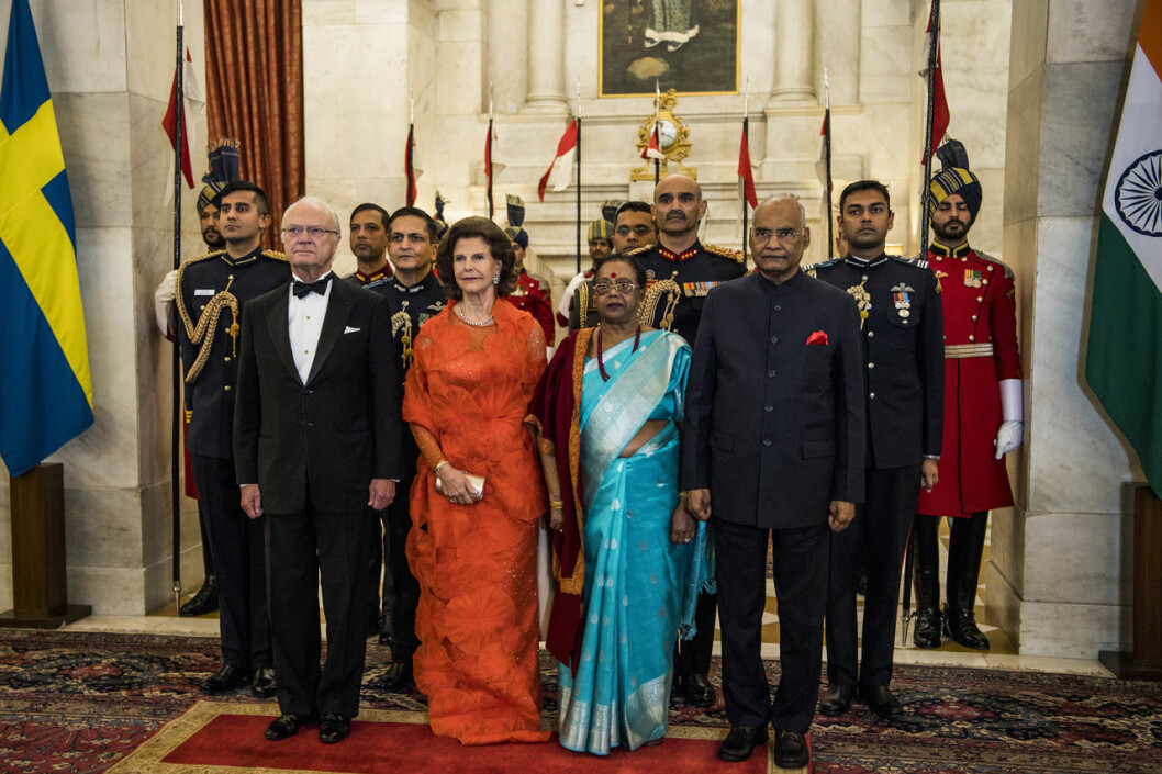 Silvia var verkligen kvällens drottning. statsbesök indien