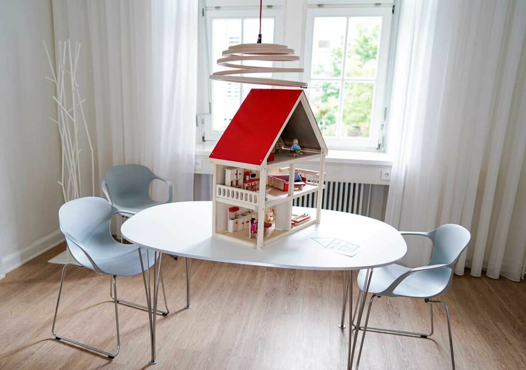 Så här ser det ut i Heidelbergs nya Barnahus. Så här ser det ut i det nya Barnahuset, Childhood Haus i Heidelberg.