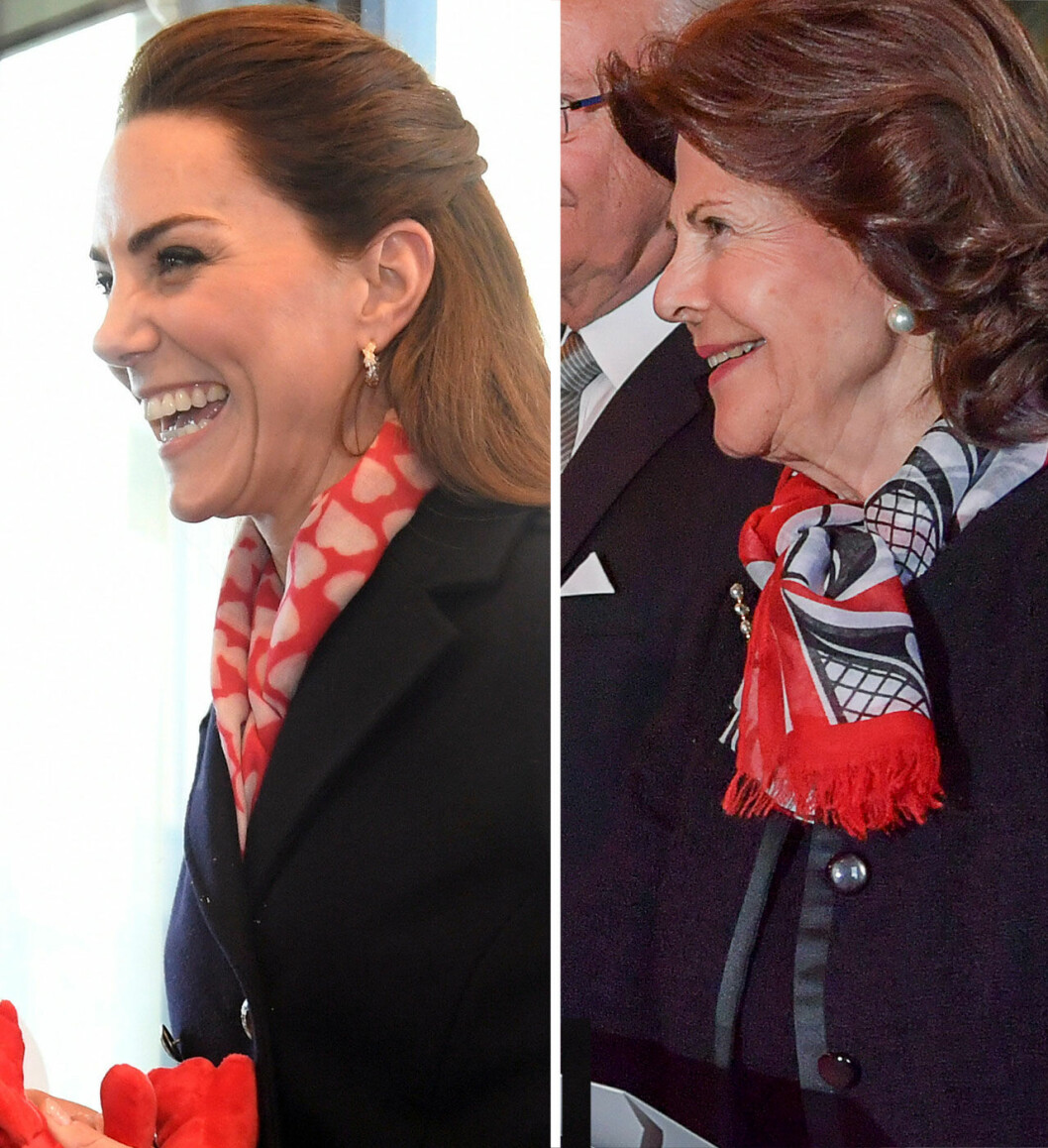 Kungliga klädkrocken: Hertiginnan Kate och drottning Silvia.