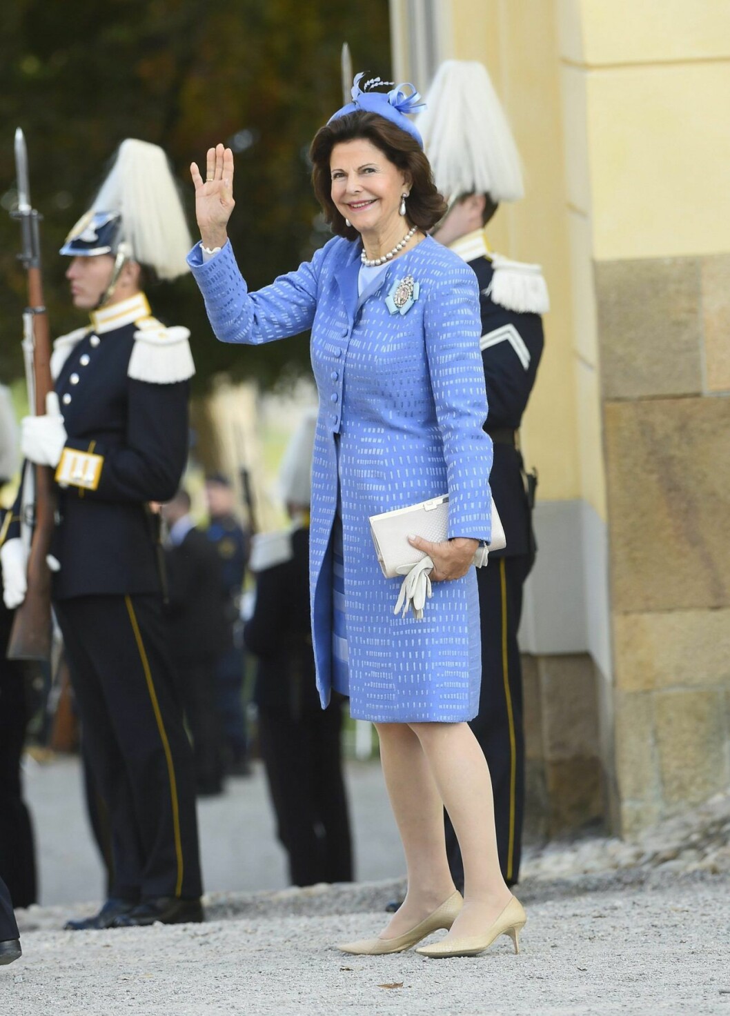 Drottningen på prins Nicolas dop. Silvia
