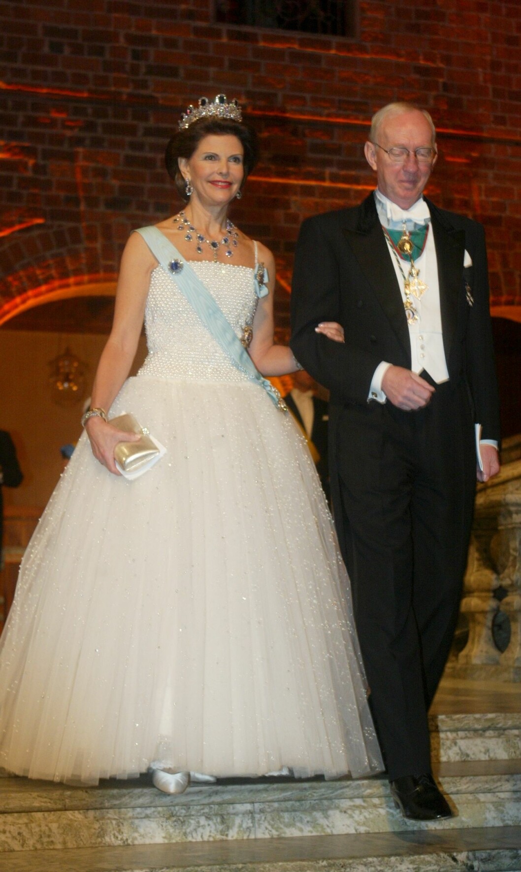 Silvia på Nobel 2001, iförd klänning från Nina Ricci. Silvia Nobel 2001