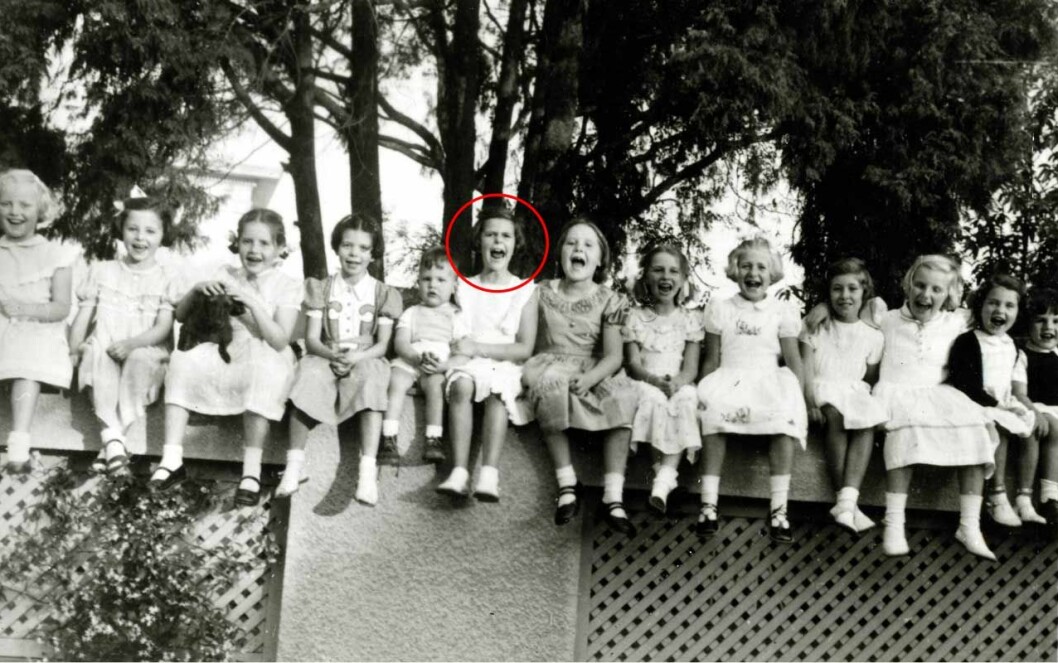Lilla Silvia Sommerlath (inringad) på barnkalas i Sao Paulo runt år 1950. Lilla Silvia Sommerlath på barnkalas i Sao Paulo runt år 1950.