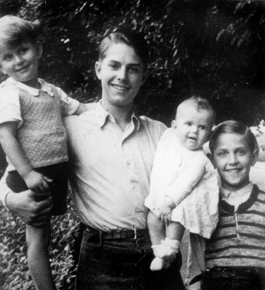 Silvia Sommerlath med sina bröder Walter Ralph Jörg