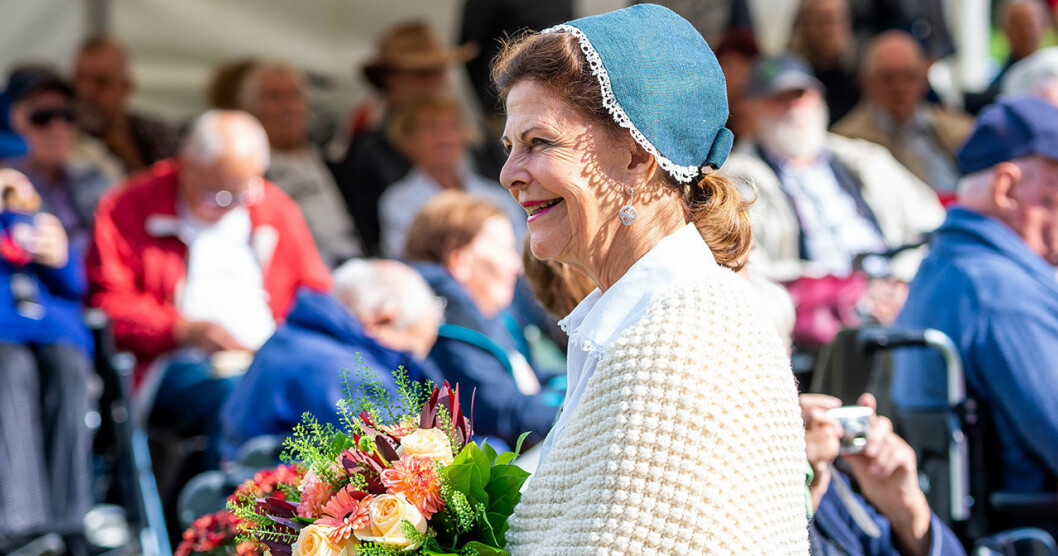 Silvia i tofs på De gamlas dag