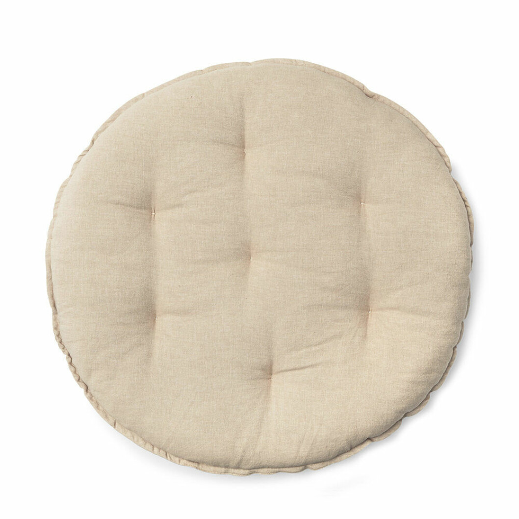 rund beige sittdyna från åhléns