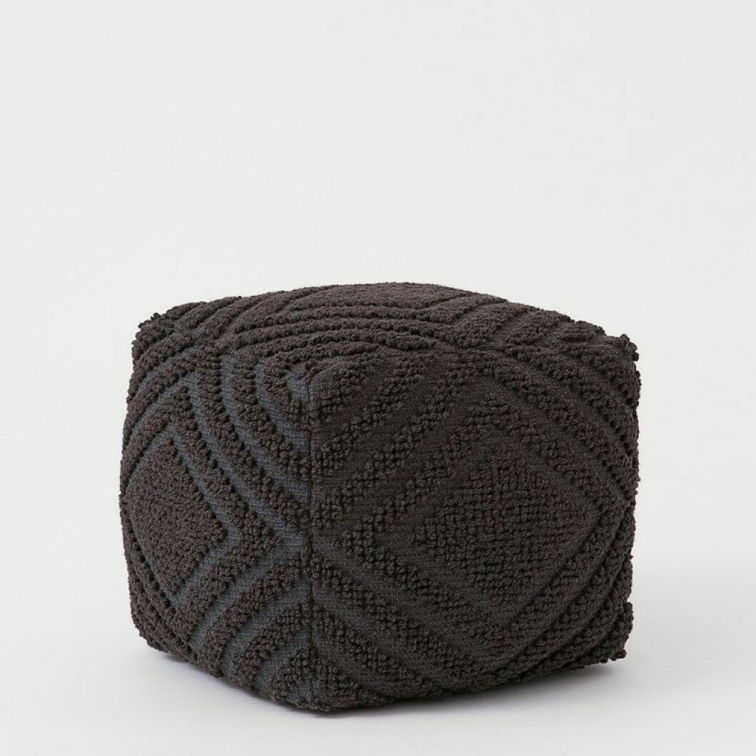 Grå sittpuff i ull från H&M Home