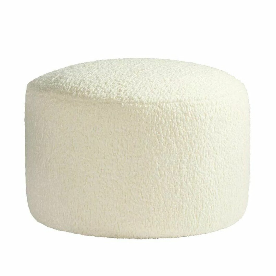Sittpuff i teddyklädsel